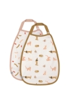 Lot de 2 bavoirs Medium Drop Little Mateys orange épice LASSIG 1