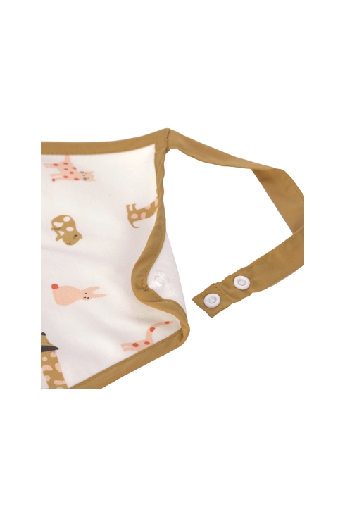 Lot de 2 bavoirs Medium Drop Little Mateys orange épice LASSIG