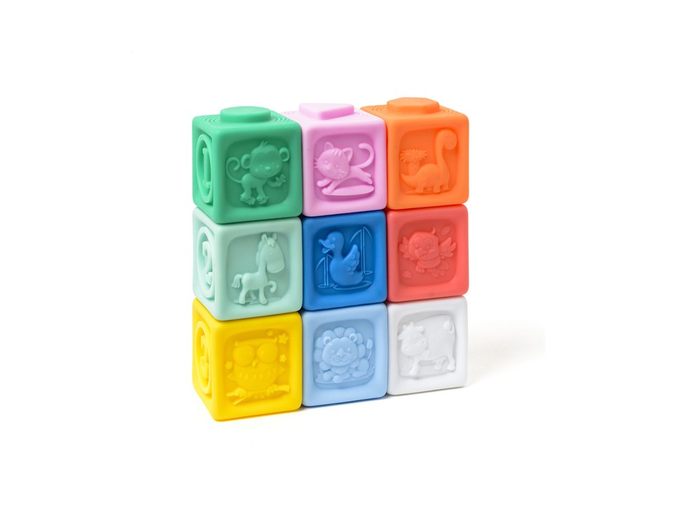 9 cubes sensoriels souples Oxybul 1