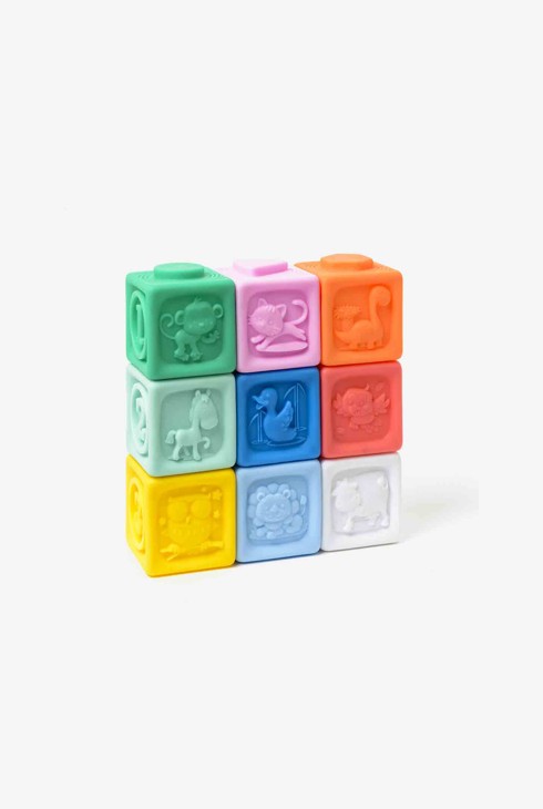 9 cubes sensoriels souples Oxybul 1