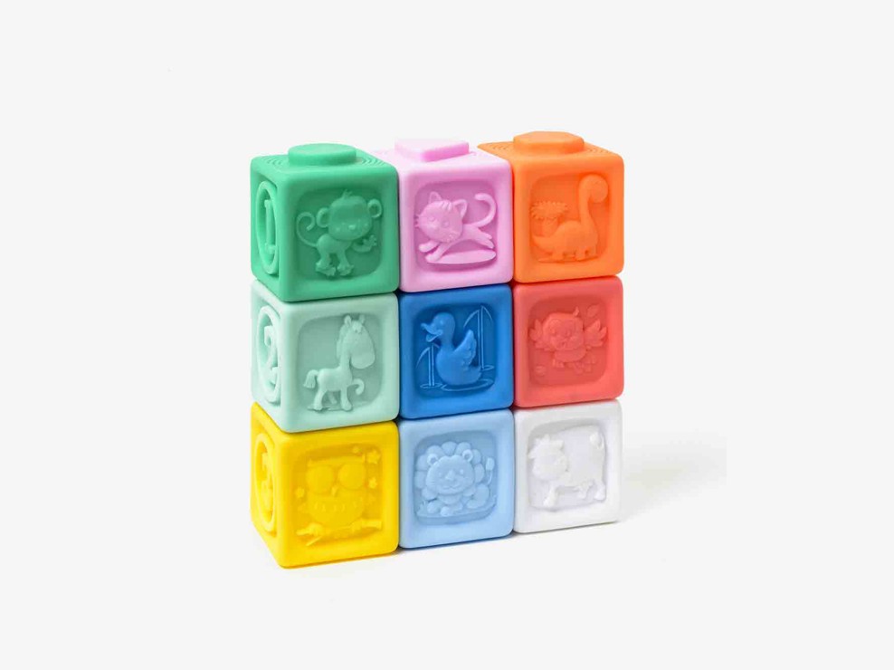 9 cubes sensoriels souples Oxybul 1