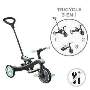 Tricycle explorer 3 en 1 vert menthe, Globber 1