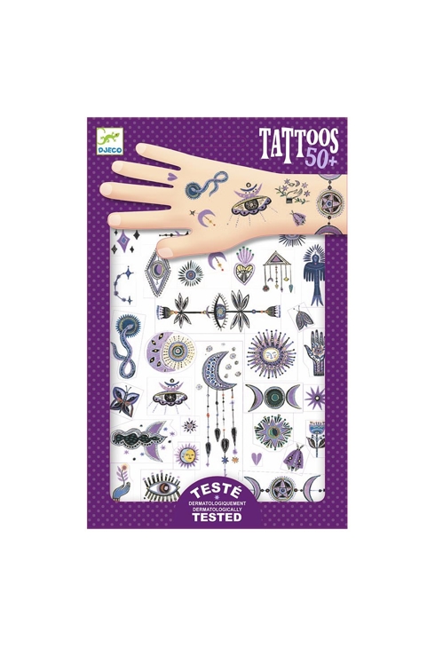 2 planches de tattoos Wicca Djeco 1
