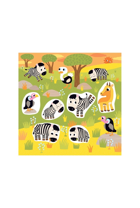 Pochette Stickers épais, la savane