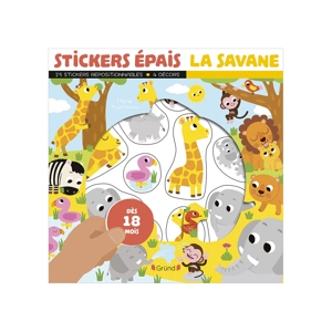 Pochette Stickers épais, la savane 1