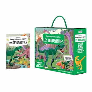 Puzzle et livre Les Dinosaures Coffret Découverte Sassi 1