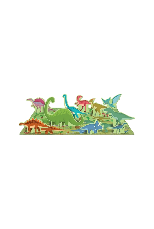 Puzzle et livre les Dinos Coffret QBOX Sassi
