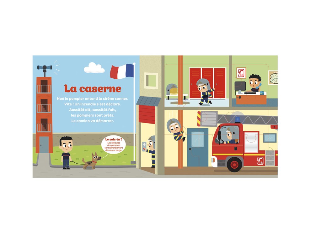 Livre 5 puzzles 9 pièces les pompiers 2
