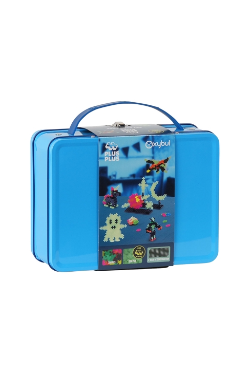 Valisette en métal 600 pièces avec des pièces phosphorescentes Plus Plus - Exclusivité Oxybul