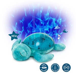 Veilleuse rechargeable Tortue Aqua bleu projection lumineuse et musicale Cloud B 1