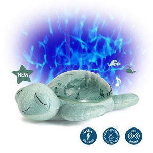 Veilleuse rechargeable Tortue verte projection lumineuse et musicale Cloud B 1