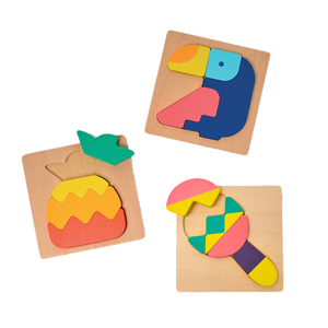 3 Puzzles encastrables en bois Oxybul 1