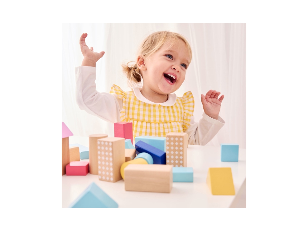 Baril boîte à formes et 75 blocs en bois Oxybul 2