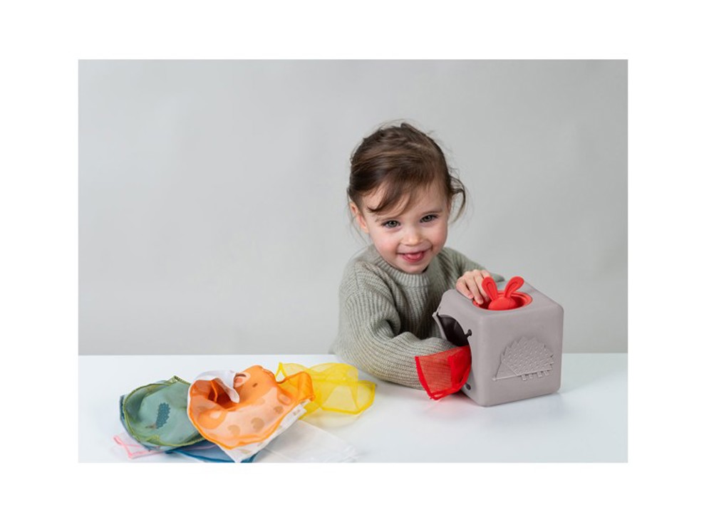 Cube boîte à lingettes et Pop Up Lapin Taf Toys 2