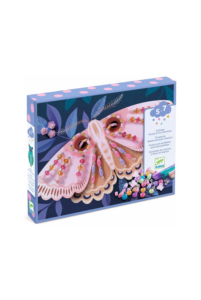 Coffret Enfilage perles et fils chenilles Illuminer la nuit Djeco 1