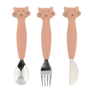 Set de 3 couverts en silicone Chat TRIXIE 1