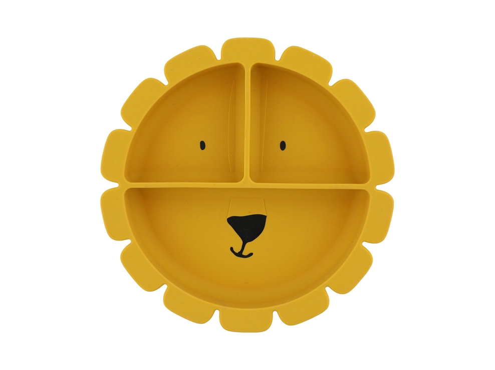 Assiette compartimentée en silicone avec ventouse Lion TRIXIE 1
