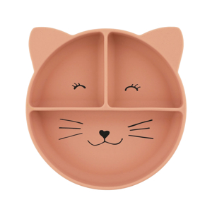 Assiette compartimentée en silicone avec ventouse Chat TRIXIE 1