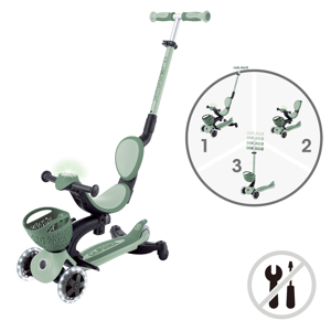 Trottinette évolutive go up baby 360 vert sauge Globber 1