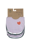 Lot de 5 bavoirs Happy rascals Heart orange LASSIG 5