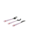Lot de couverts 2ème age Happy rascals rose coeur orange LASSIG 1