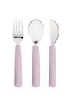 Lot de couverts 2ème age Happy rascals rose coeur orange LASSIG 3