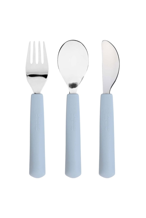 Lot de couverts 2ème age Happy rascals smile bleu LASSIG