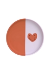 Assiette Happy rascals Heart orange LASSIG 1