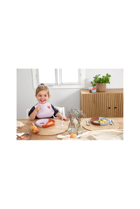 Assiette Happy rascals Heart orange LASSIG