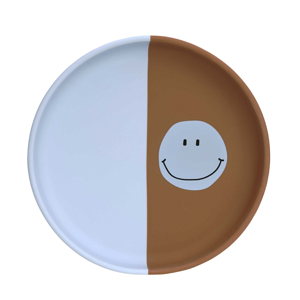 Assiette Happy rascals smile bleu LASSIG 1