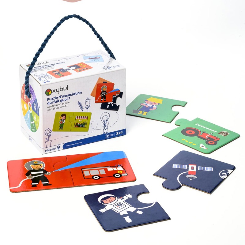 OXYBUL - Puzzle d'association Qui fait quoi ? Oxybul - 2-5 ans
