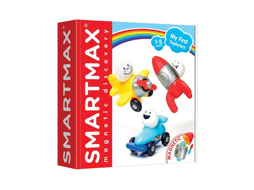Jeu magnétique 3 véhicules et personnages en voyage Smartmax 1
