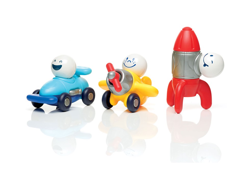 Jeu magnétique 3 véhicules et personnages en voyage Smartmax 2