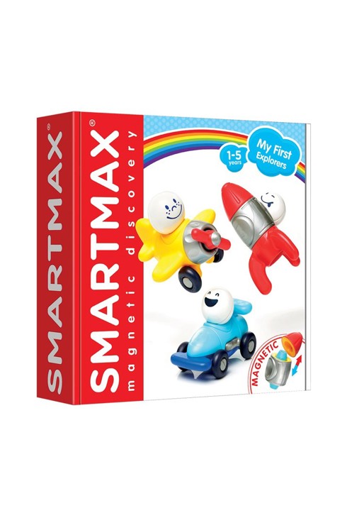 Jeu magnétique 3 véhicules et personnages en voyage Smartmax 1