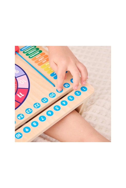 Horloge calendrier en bois Oxybul