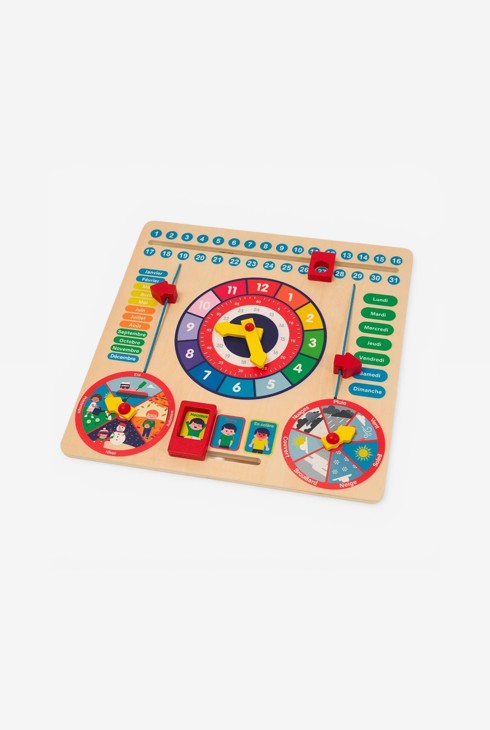 Horloge calendrier en bois Oxybul 1