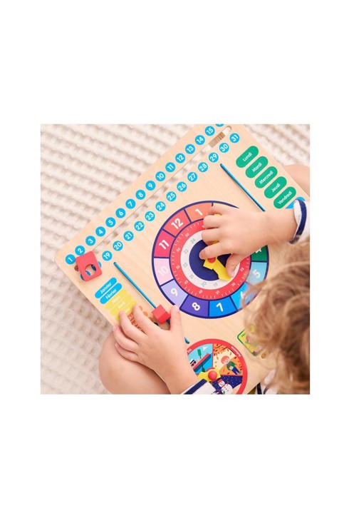 Horloge calendrier en bois Oxybul 2