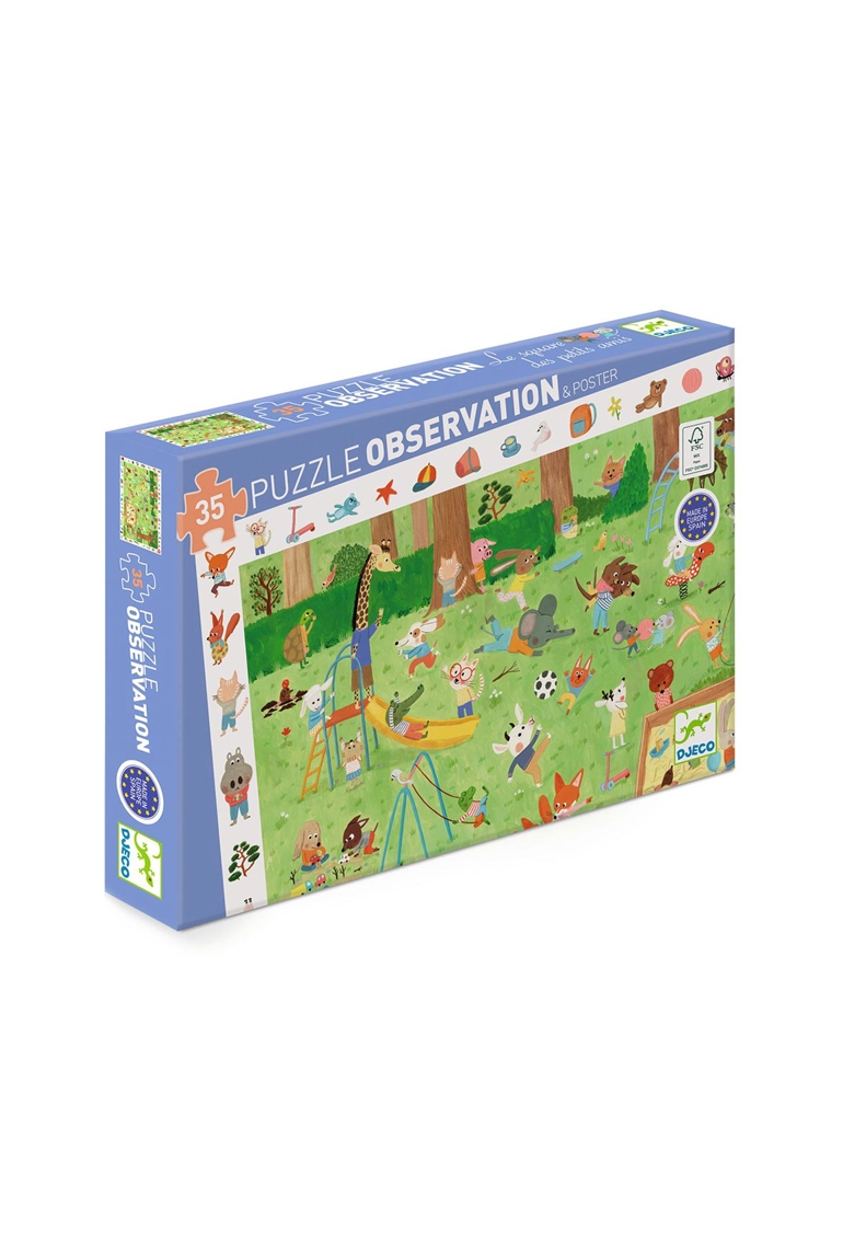 Puzzle Le square des petits amis 35 pièces Djeco 1