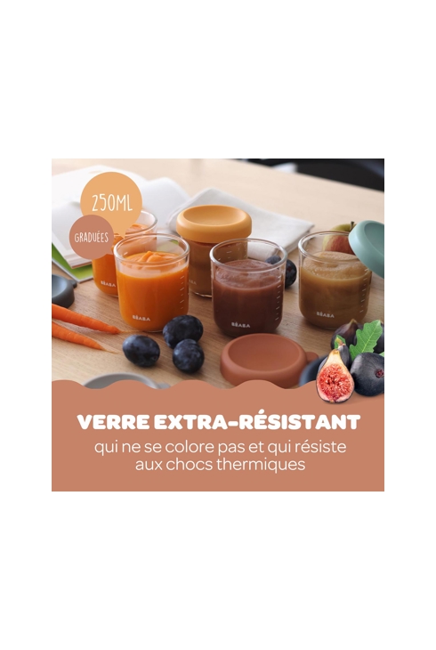 Coffret 4 portions verre 250 ml BEABA