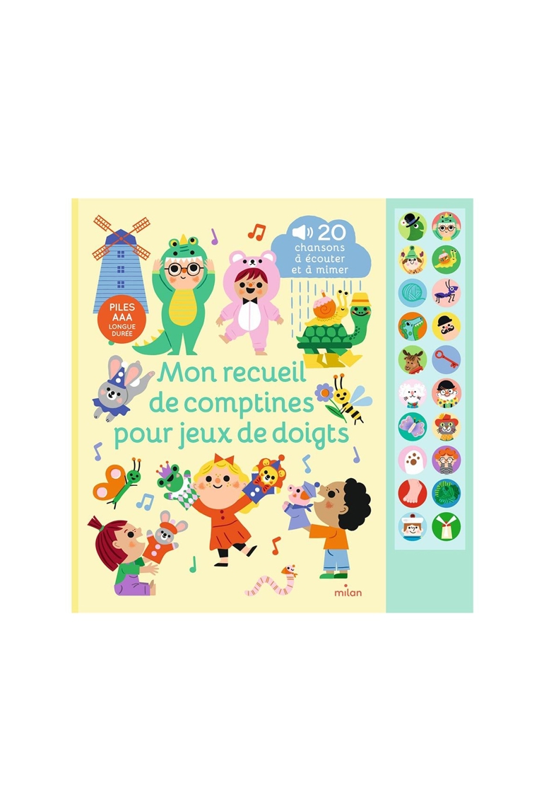 Livre Mon recueil de comptines pour jeux de doigts 1