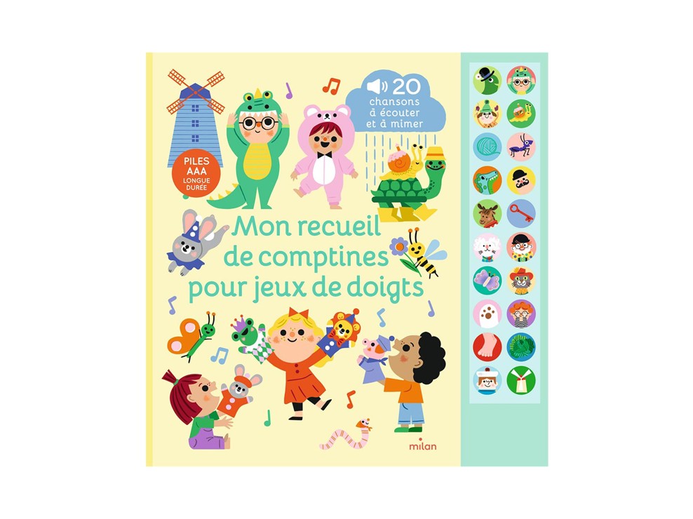 Livre Mon recueil de comptines pour jeux de doigts 1