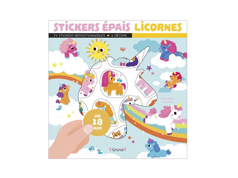 Pochette Stickers épais les licornes 1