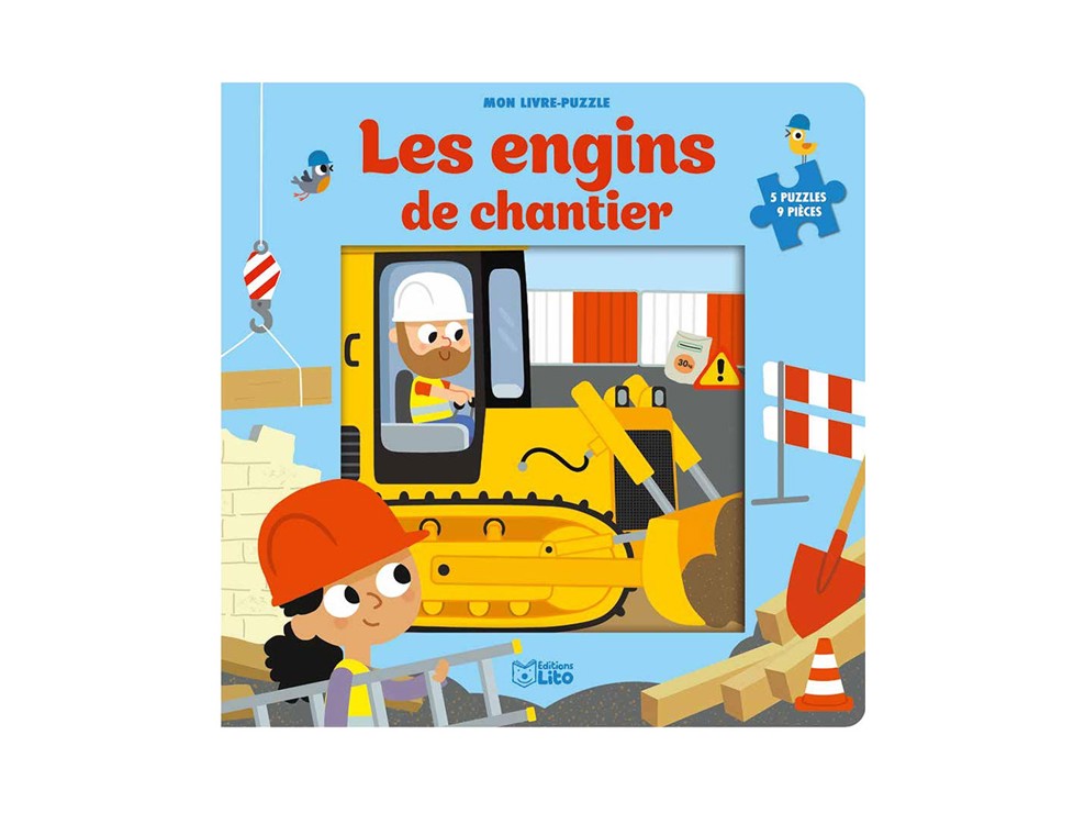 Livre Puzzle 9 p engins de chantier 1