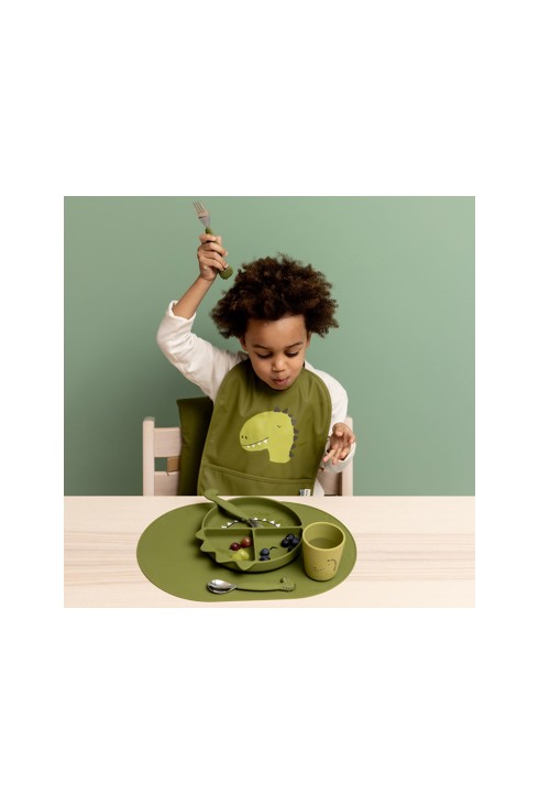 Assiette compartimentée en silicone avec ventouse Dinosaure Trixie 2