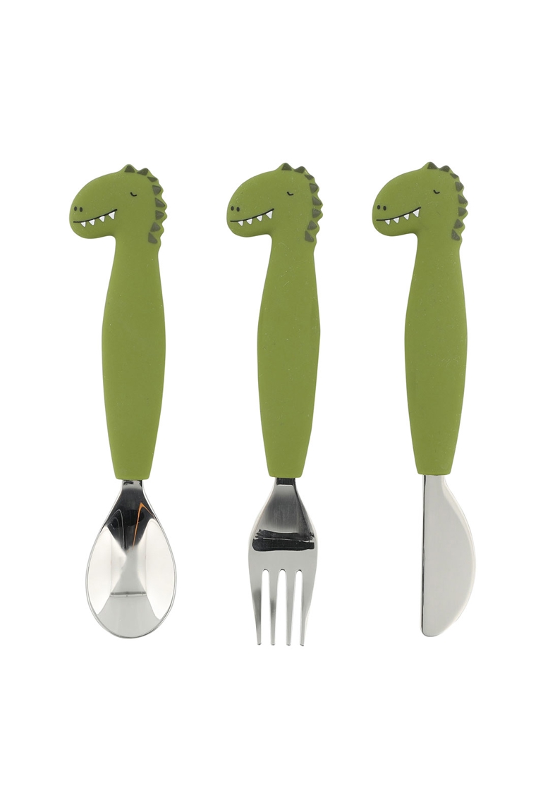 Set de 3 couverts en silicone Dinosaure TRIXIE 1
