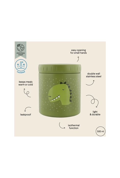 Boite de gouter isotherme 500 ml Dinosaure TRIXIE