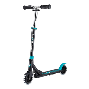 Trottinette Flow Element Junior Lights noir bleu teal Globber 1