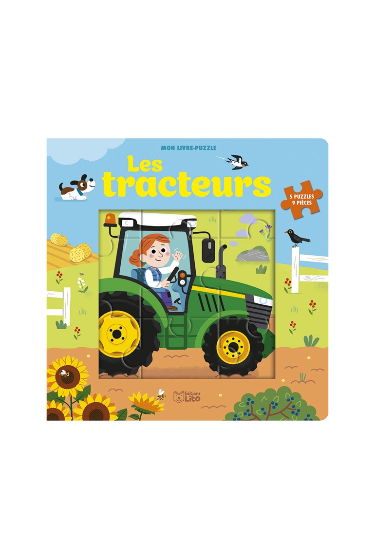 Livre 5 Puzzles 9 pièces les tracteurs 1