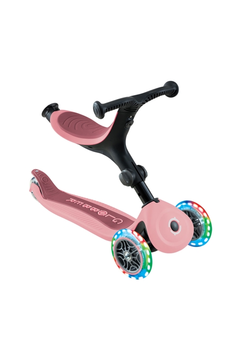 Trottinette évolutive Go Up Active Lights rose pastel Globber