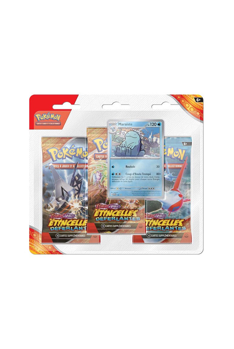Pokemon Étincelles Déferlantes EV08 : Pack Cartes 3 boosters 1